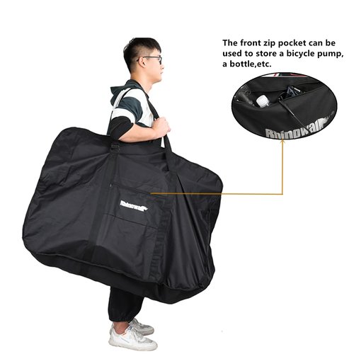 SUNELFFY 26 inch Folding Bike Bag Bicycle Travel Case Fits 26 inch or Below Folding Bikes, Bicycle Transport Case for Air,Train Travel Bike Transport Bag