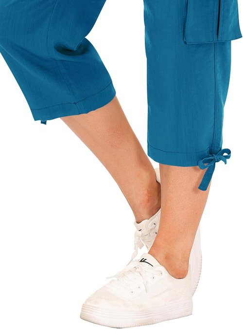 MoFiz Women's Capris - Lightweight Casual Pants with Pockets | Dressy Baggy Cargo Style for Hiking