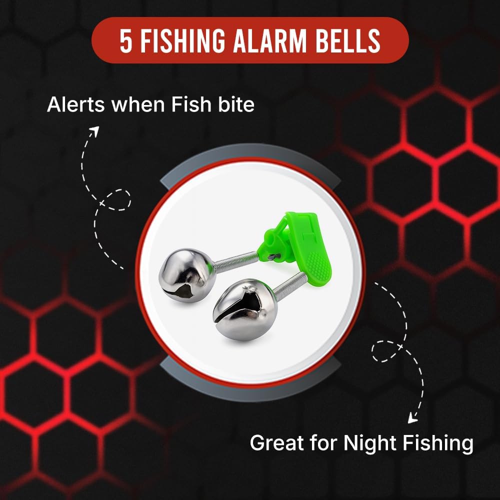 Skiennix Fishing Bells - Durable Rod Alerts for Enhanced Catching Success | Easy to Use