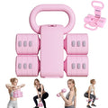 Flexella Adjustable Kettlebell Set, 4-in-1 Free Weight Kettlebell sets (5.5lbs 7.7lbs 9.9lbs 12.1lbs) for women, Hand Weight Dumbbell Set of 2 for Home Gym Fitness Training (Pink)