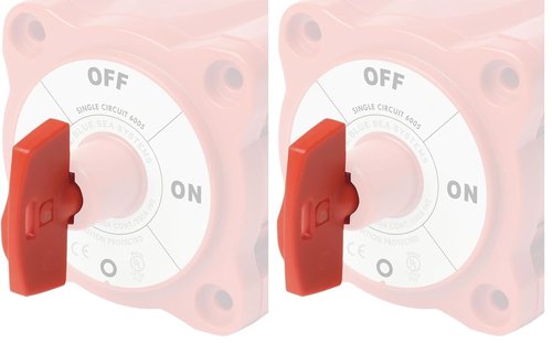 Blue Sea Systems Battery Switch Key Replacement - Red, 1 Count (Pack of 2) for Easy Access