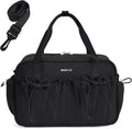 ECOHUB Mini Gym Bag for Women - Stylish Duffle with Wet Compartment | Black Tote for Yoga & Travel