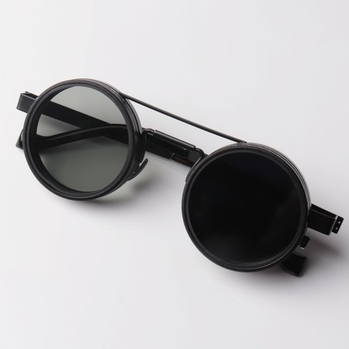 YG Culture Steampunk 360° Rotating ND Filter Sunglasses - Adjustable Tint, UV400 Protection & Lightweight Magnesium Frame for Driving, Outdoor