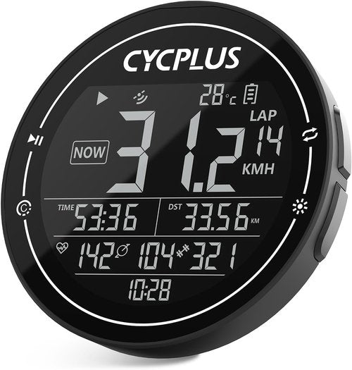 CYCPLUS GPS Bike Computer - Wireless Cycling Speedometer with ANT+ & Bluetooth | IPX6 Waterproof, 2.5" Screen