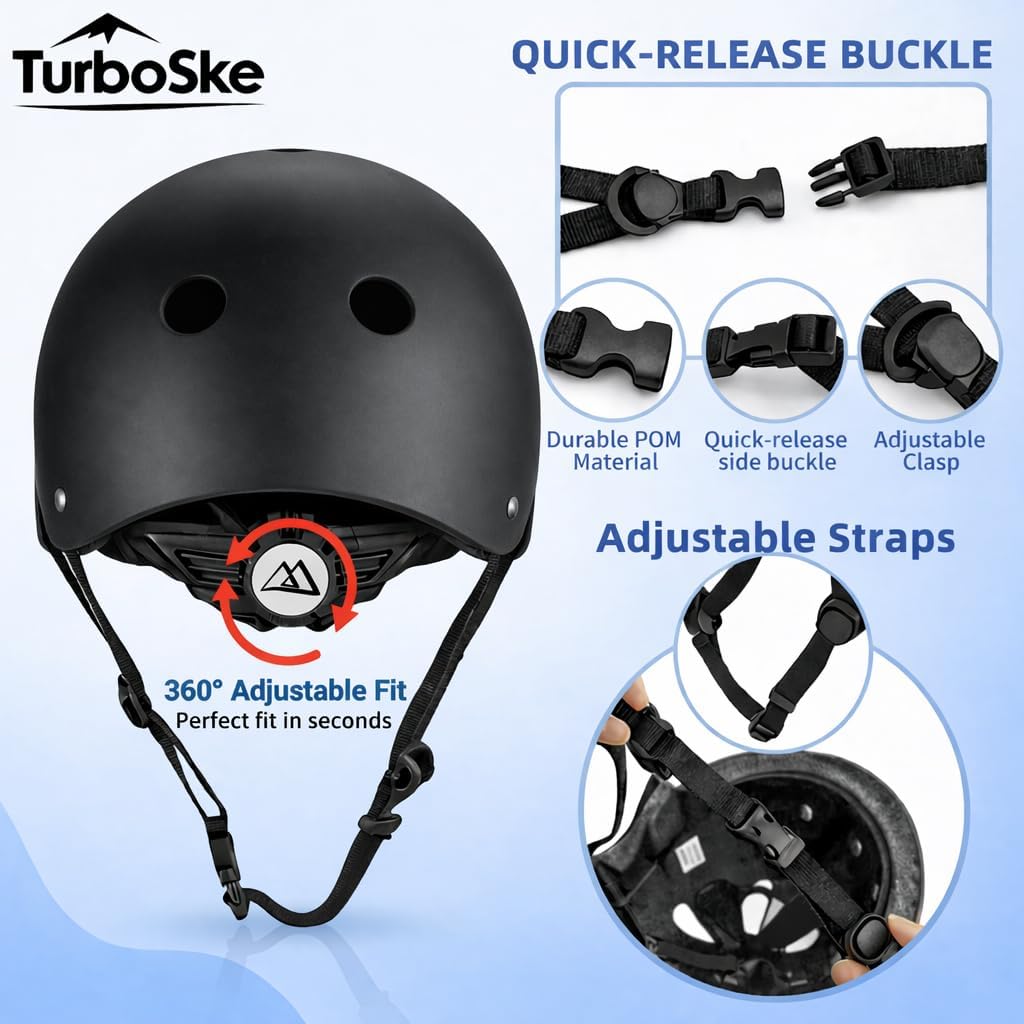 Skiennix Multi-Sport Helmet - Safe Skateboard & BMX Protection for Kids, Youth & Adults