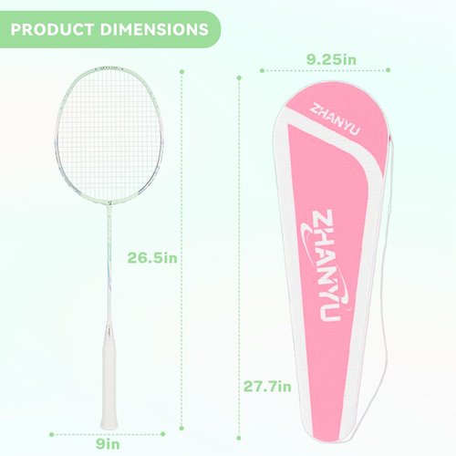 Badminton Racket,Badminton Rackets,Both Offensive and Defensive,Lightweight 75g All Carbon Fiber One-Piece Molded Professional Durable Single Racket,Including 1 Ball Bag
