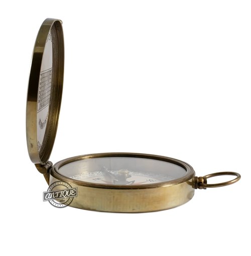 Brass Pocket Compass, Gift to Son from Dad Mom, American Scout Engraved, Communion, Baptism Birthday Keepsake Gifts for Men and Women