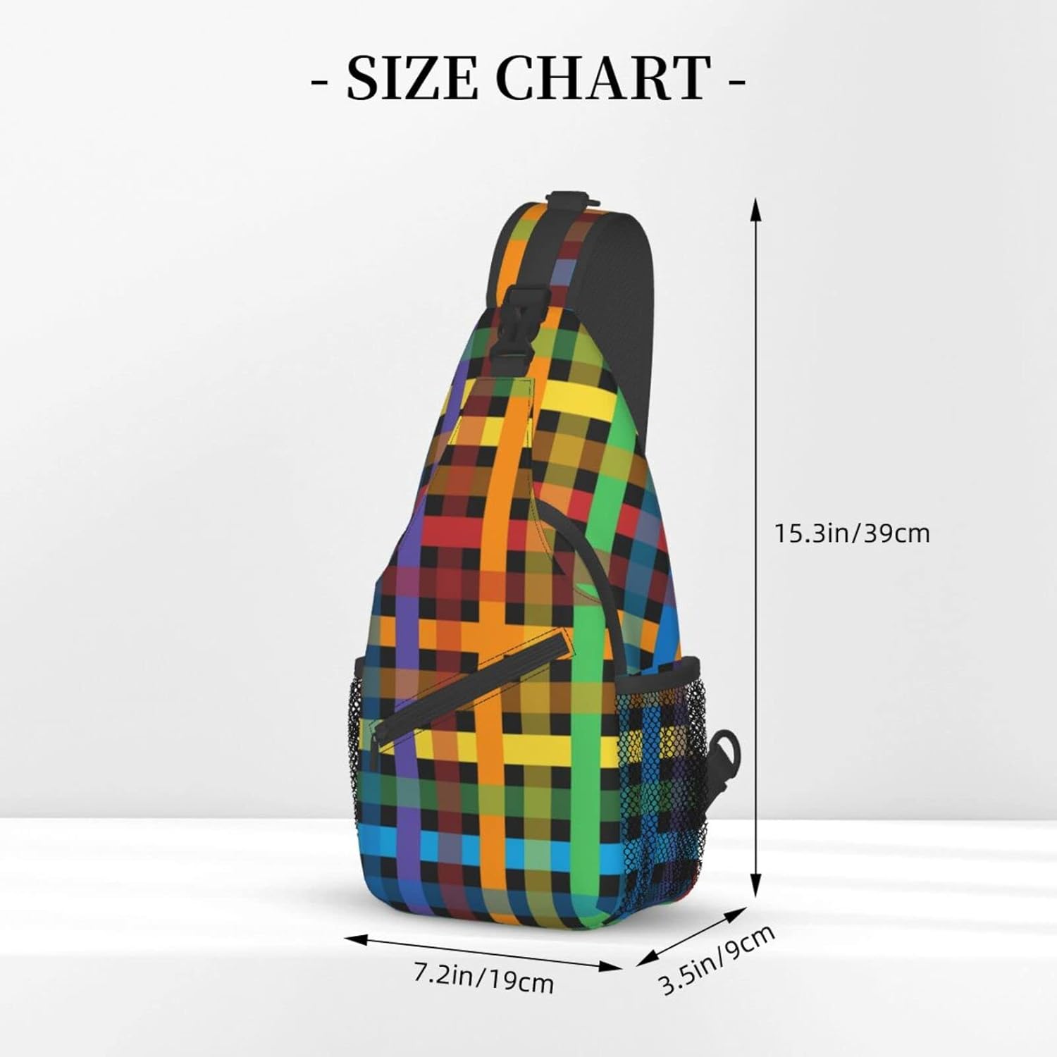 Skiennix Rainbow LGBT Gay Pride Sling Backpack - Versatile Crossbody Chest Bag for Travel & Hiking
