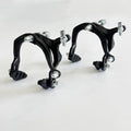 Bike Brake Calipers Set C Brake Caliper Rear & Front Brakes Kit Aluminum Alloy Side Pull Brake for MTB Mountain Bike, Road Bicycle (1 Pair) (Black)