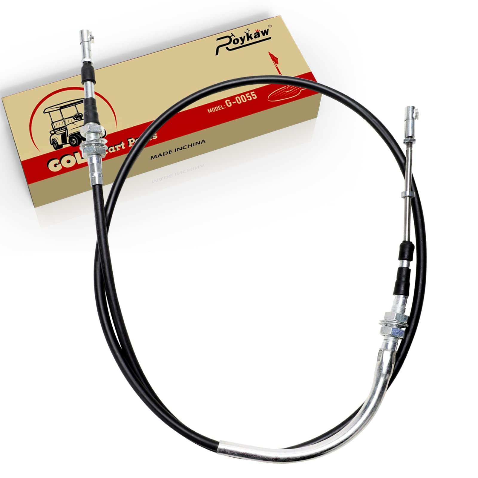 Roykaw Golf Cart Transmission Shift Cable Forward/Reverse for 2004-Up EZGO TXT, MPT 800/1200, ST Series Gas Models, Replaces OEM # 602891-66 inches