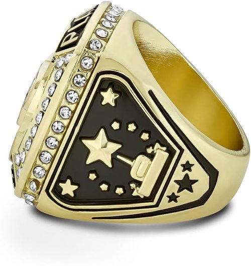 Express Medals Gold Basketball Champion Rings - 12 Pack Trophy Awards for Tournament Winners