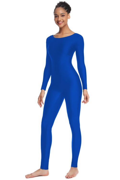 OVIGILY Women's Long Sleeve Unitard Dance Costume Spandex Full Body Suits One Piece Jumpsuits
