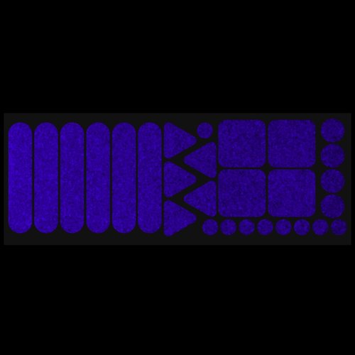 LiteMark Reflective Sticker Pack – Bicycle, Motorcycle & Helmet Reflectors for Safety & Night Visibility (Purple, Pack of 28 Pcs)