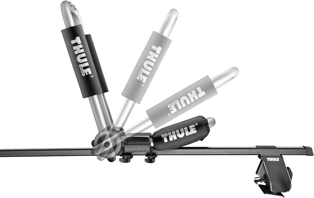 Thule HullaPort Pro - Foldable Rooftop Kayak Carrier - 75lb Capacity | Includes Tie Downs & Straps