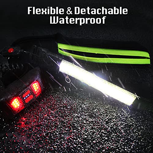 EGUKU Black Running Belt with 1000Lumens Night Light and Water Bottle Holder