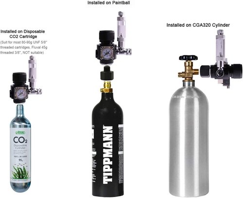 FZONE CO2 Regulator Mini V3.0 - Dual Stage with DC Solenoid & Bubble Counter for Paintball Tanks