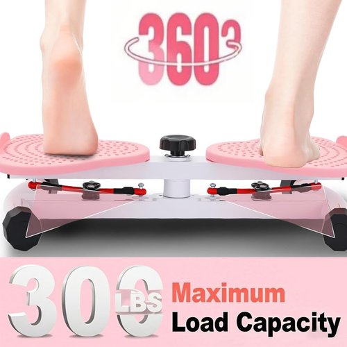 MIUPWULA Waist Twister, Ab Machine with Resistance Bands,330 lbs Weight Capacity, Abs Workout for Slim Waist and Core Ab Exercise, Noiseless Home Gym Exercise Equipment for Women Men