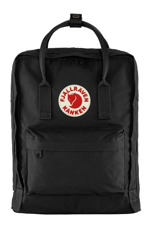 Fjällräven Kanken Backpack - Durable Vinylon Fabric, Water-Resistant, Classic Design - School, Travel, Black, One Size