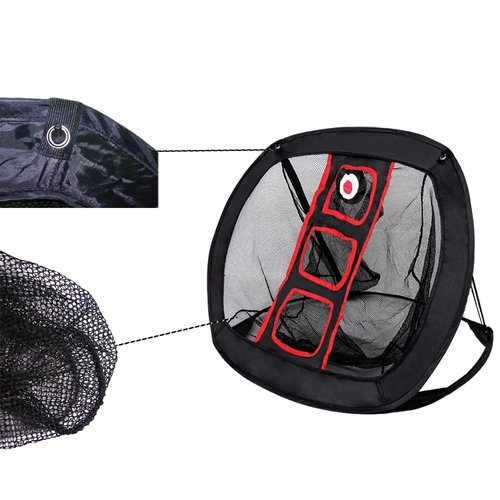 Sailling golf Chipping net | Pop Up Golf Chipping Net | Indoor/Outdoor Golf Hitting net for Accuracy and Swing Practice (Golf Chipping net-Black+Red)