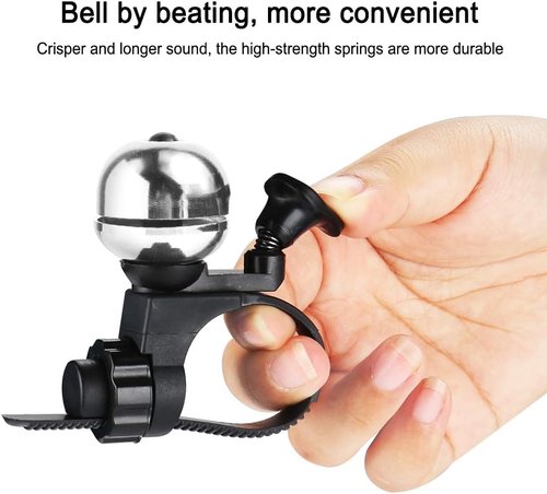 Accmor Classic Bike Bell - Adjustable Universal Bicycle Bell with Loud, Crisp Sound for All Handlebars