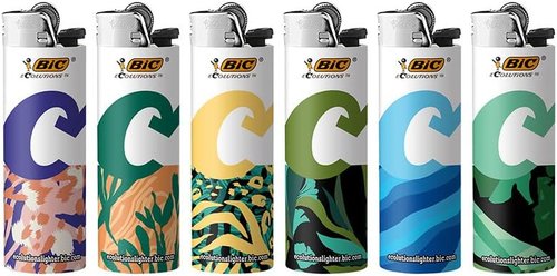 BIC Ecolutions Maxi Pocket Lighter - Eco-Friendly Candle Lighters | 6-Pack with 100% Recycled Packaging