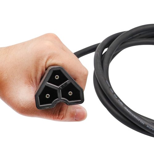 DRIVE UP 48V Golf Cart Charger Plug 3-Pin Triangle Handle Connector with Wire Fits EZGO RXV 604321, 611219 (Charger Plug with Wire)