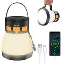 LED Camping Lantern - 1500 Lumens Rechargeable with Solar Panel | Waterproof, 8 Light Modes, 7500mAh Power Bank