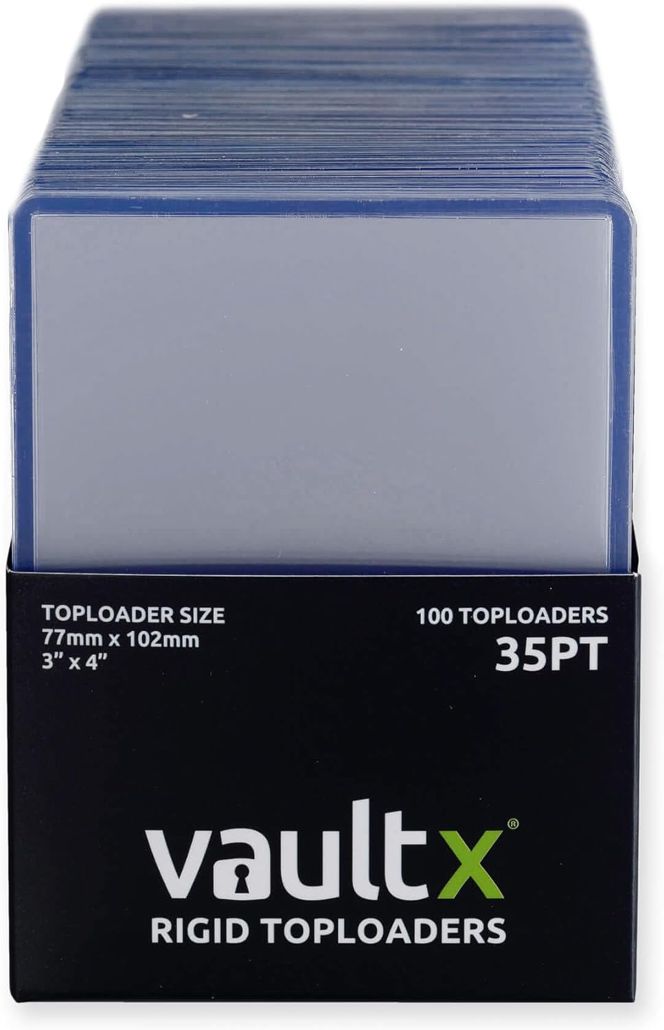 Vault X Toploaders | 35pt Premium Extra Thick Trading Card Holders | 3" x 4" Clear Protection (100 Pack)