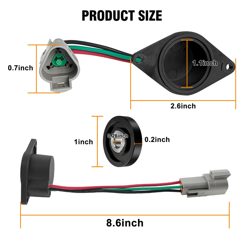 Speed Magnet Speed Sensor Fit for Club Car IQ DS Precedent 2004+ Tempo 2018+ 48V Electric Golf Cart with ADC Motor Includes Screws, OEM# 102704901 102265601