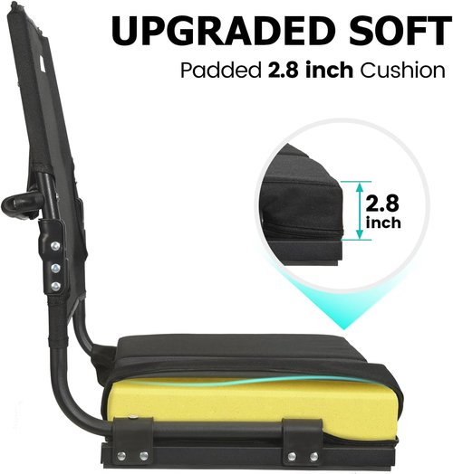 Behairity Portable Stadium Seat - Wide Padded Bleacher Chair with Back Support | Ideal for Sports Events