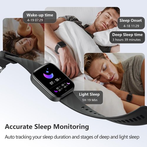 FITVII Health & Fitness Tracker - Smart Watch with 24/7 Heart Rate, Blood Pressure & Sleep Tracking