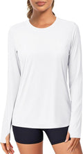 MAGCOMSEN Women's Long Sleeve Rash Guard | UPF 80+ Quick Dry Sun Shirt for Swim & Workout