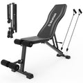 Adjustable Weight Bench Workout Bench for Home Gym, Foldable Workout Bench 700LBS Weight Capacity for Full Body Strength Training,Incline Flat Decline Sit-up Bench (2 Resistance Bands)
