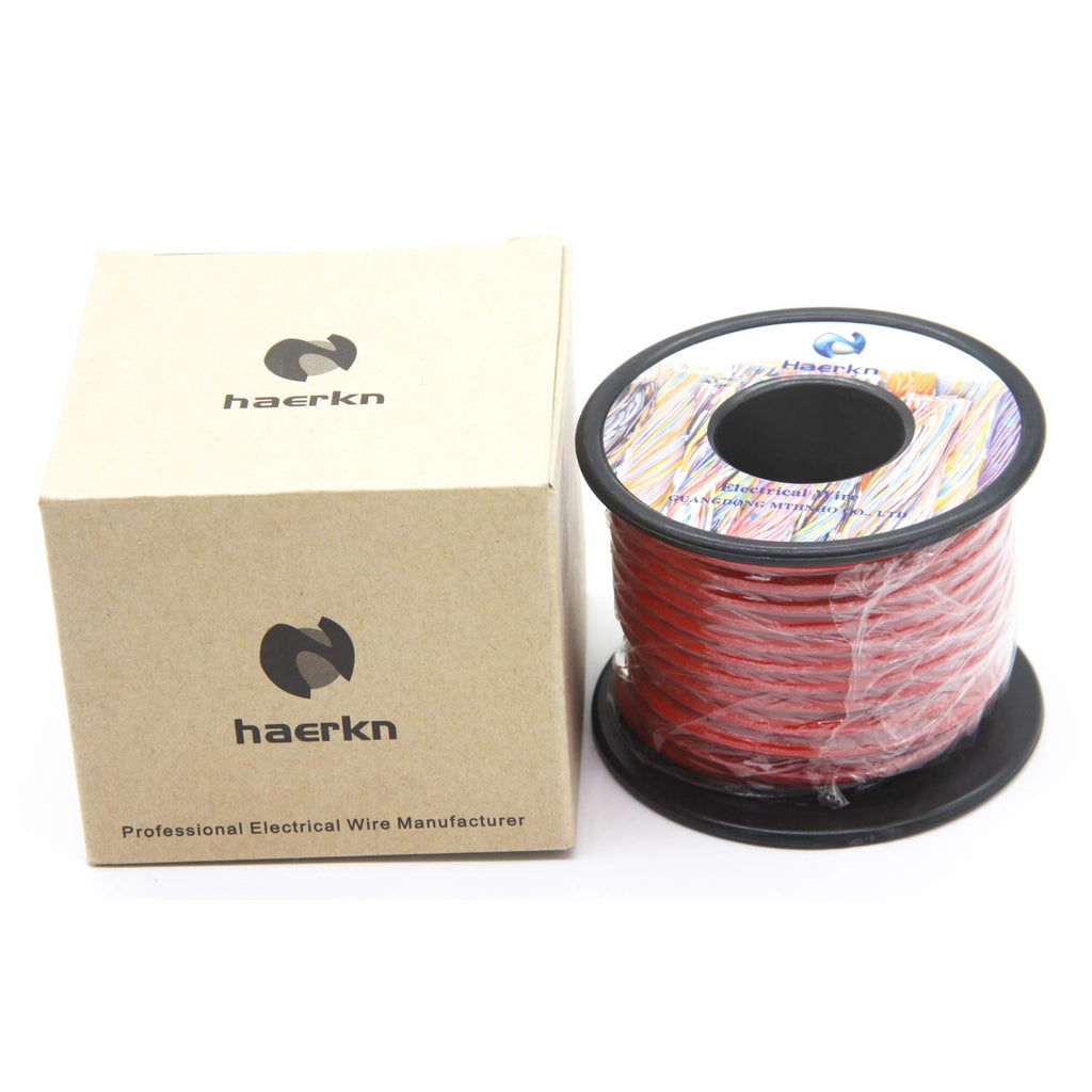 Skiennix 10 Gauge Marine Grade Electrical Wire - High Voltage 1000V, 25FT Red Tinned Copper Cable