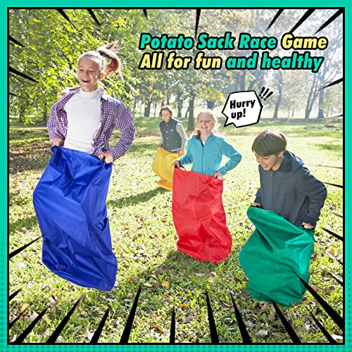 53PCS Outdoor Carnival Lawn Games Set with Bean Bags Ring Toss Potato Sack Race