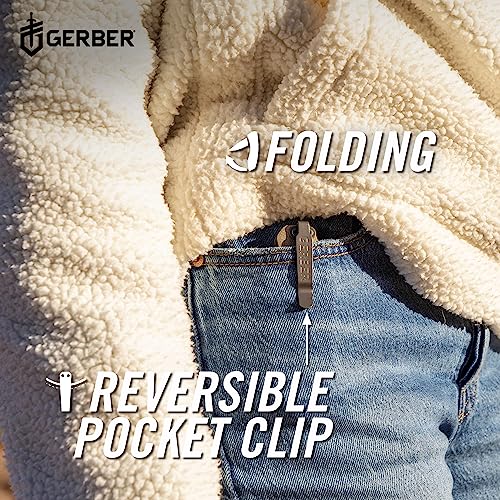 Gerber Scout EDC Folding Pocket Knife 3.2" Plain Edge, Micarta Handle, 7.64" Open