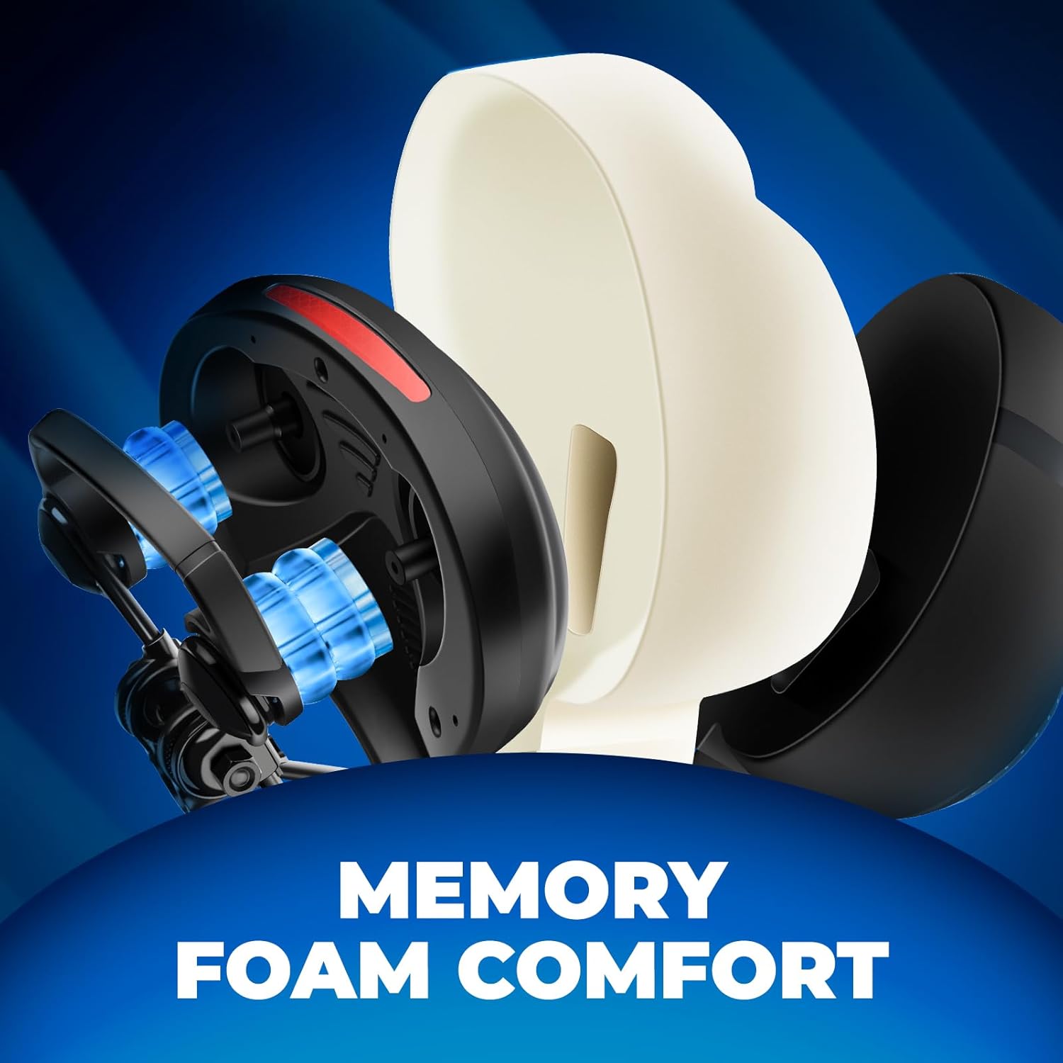 ROCKBROS Bike Seat Cushion - Ergonomic Memory Foam with Dual Shock Absorption | Waterproof & Comfortable for Peloton & Road Bikes