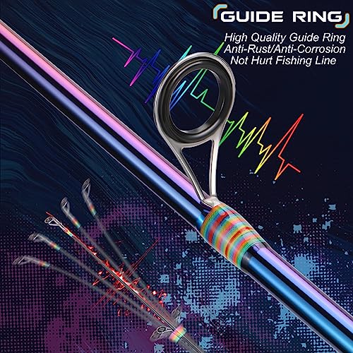 Spinning Fishing Reel and Rod Combo - Lightweight 1.8m/5'10'' with LY1000 Reel for Freshwater Bass Trout