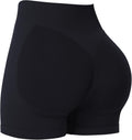 Sunzel Women's Seamless Scrunch Butt Biker Shorts - High Waisted Booty Lifting Yoga & Gym Shorts