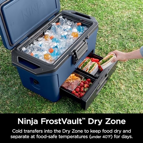 Ninja FrostVault 50QT Hard Cooler with Storage Drawer - Lakeshore Blue
