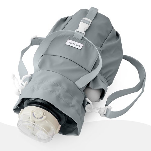 BAVELOE Water Bottle Holder with Strap Phone Pocket 32oz 40oz 64oz Tumbler Water Bottle Carrier Sling Bag Crossbody (Grey)