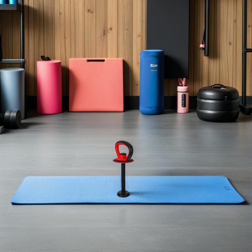 Kisangel Adjustable Kettlebell Handle with Base Nut for 40 Lb Weight Plates Anti-Slip Grip Attachment for Strength Training and Full Body Workouts at Home or Office