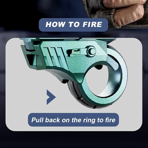 Alloy Fidget Ring - Metal Fingertip Launcher for Stress Relief | Black Sensory Toy for Adults
