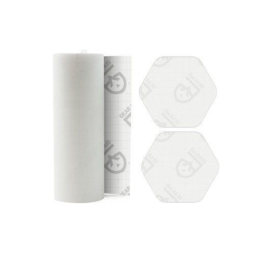 GEAR AID Tenacious Tape - 3” x 20” Clear Vinyl Gear Repair Tape with 2 Hex Patches for Outdoor Gear Repair