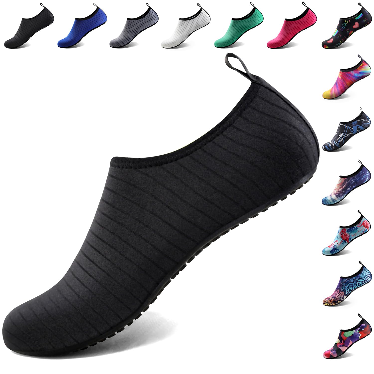 Water Shoes for Women Men Quick-Dry Aqua Socks Swim Beach Barefoot Yoga Exercise Wear Sport Accessories Pool Camping Must Haves Adult Youth Size 10-11Women/9-10Men