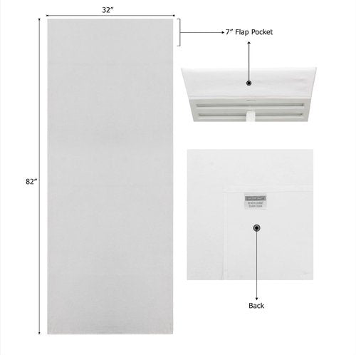 COTTON CRAFT Pool Lounge Chair Cover - 100% Cotton Soft Terry Towel - Oversized 32" W x 82" L x 7" Pocket - White