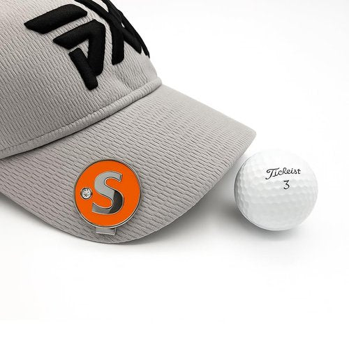 EGG PRO Initial Golf Ball Marker, 3 cmDiameter, Crystal Accent, Initial S