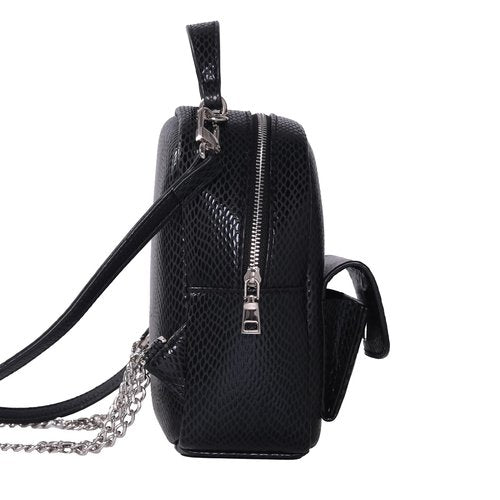 YOXIER Cute and lightweight backpack, mini, versatile, practical front pocket, built-in storage bag - premium backpack, (black)