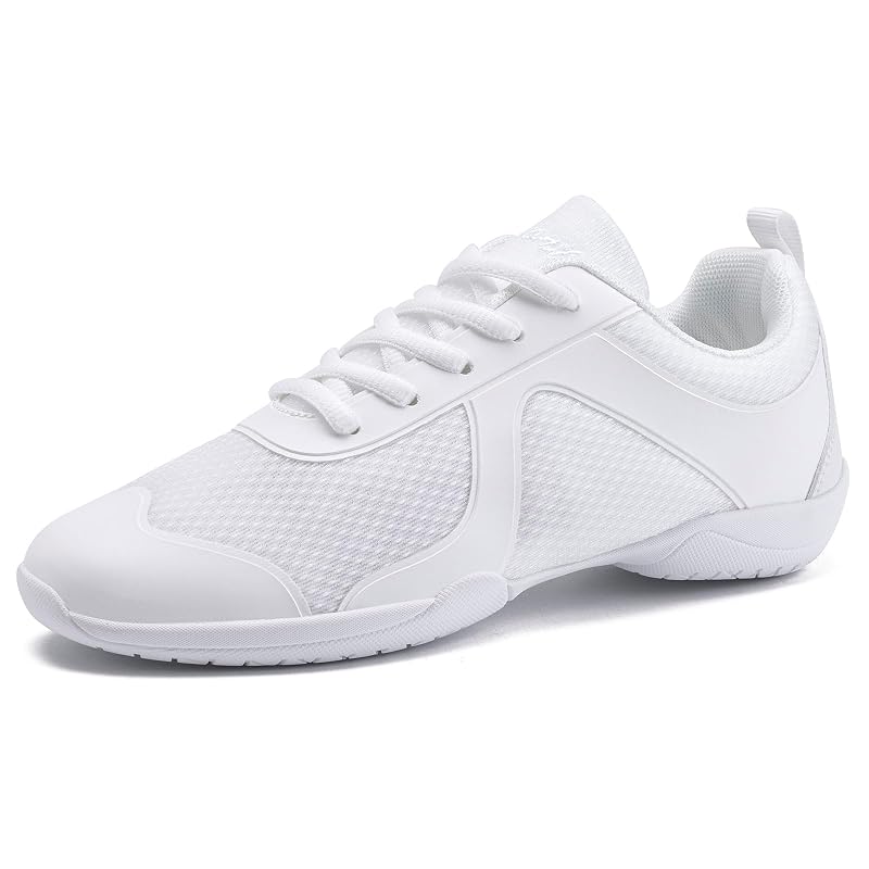 White Cheer Shoes for Girls Women Kids Cheerleading Shoes - Lightweight Breathable Sneakers Variation: White_2316+6
