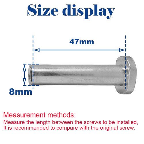 OTFAITP Front Wheel Screw Assembly for Kids Scooters with M8 47mmx8mm OD Inline, Suitable for Foldable Scooter Front Wheel Screw Length 47mm, 1.85inch Wheel Axles Repair Tool (3pc)